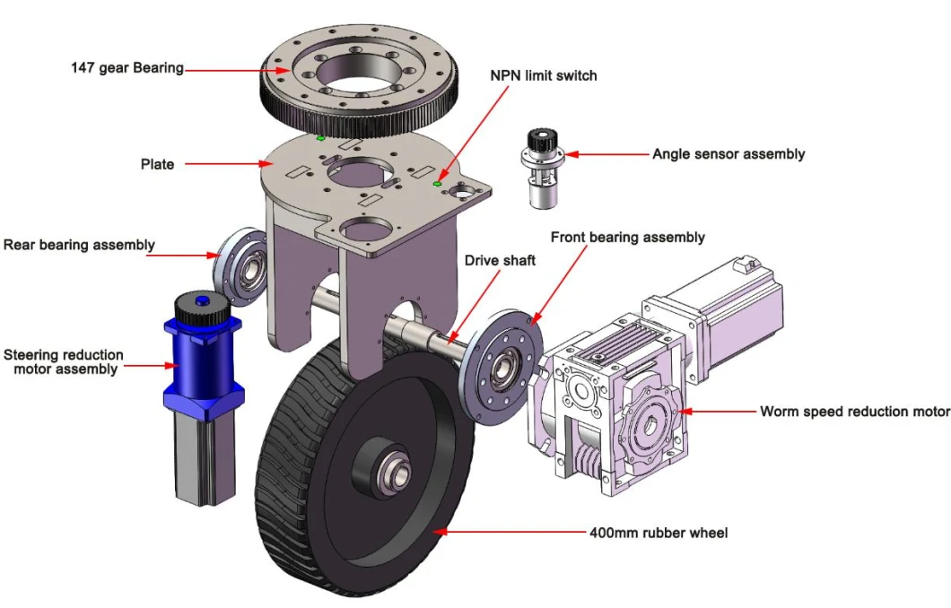 Heavy Duty Rubber Drive Wheel for Agv Driver