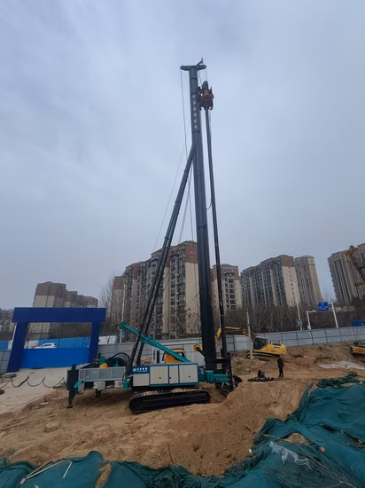 600 Diesel Hf in 20FT Container Excavator Mounted Hydraulic Static Pile Driver